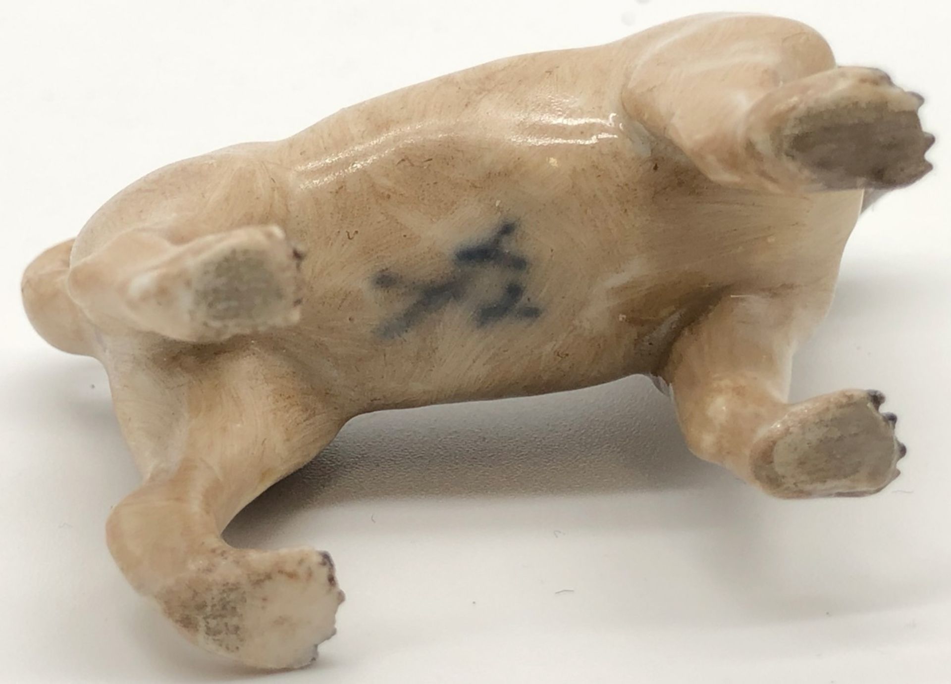 Meissen porcelain. Pug figure as a container with bronze D'Oré closure. - Image 5 of 8