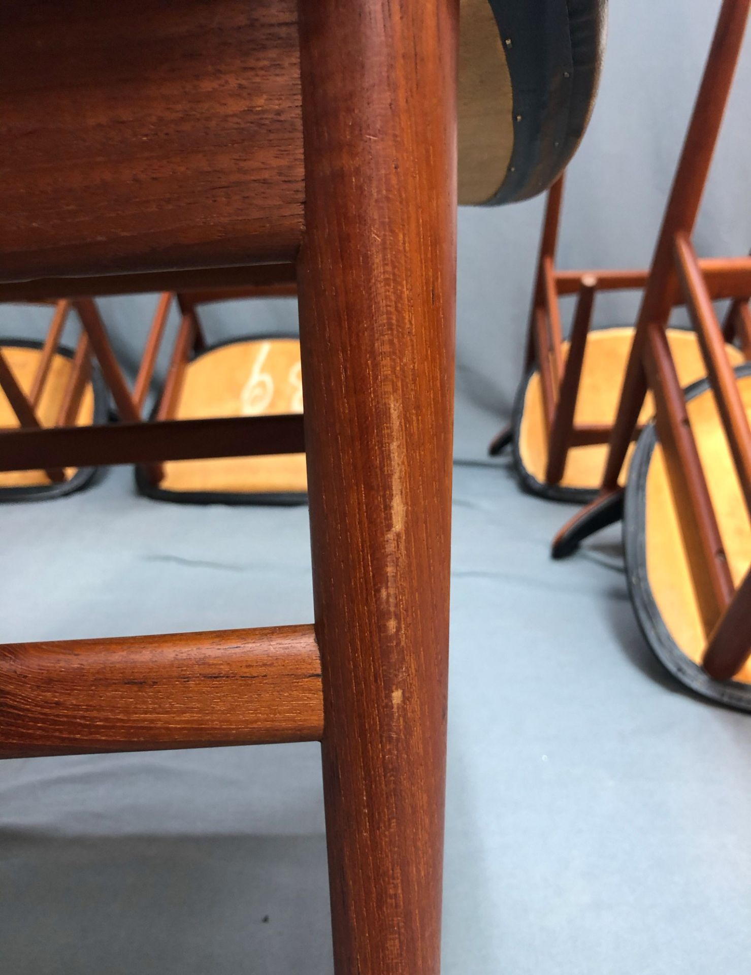 DANEX Furniture. 6 teak wood chairs. '' Made in Denmark ''. - Image 11 of 11