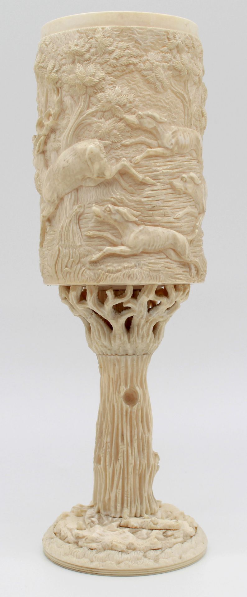 Bone (Ivory?) around 1880. Hunting trophy. - Image 12 of 16