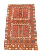 Ersari Ensi tribal carpet. Turkmenistan. Antique, circa 18th - 19th century.