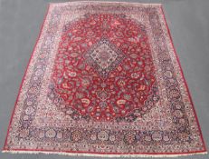 Kashan Persian carpet. Cork wool. Iran. Very fine weave.