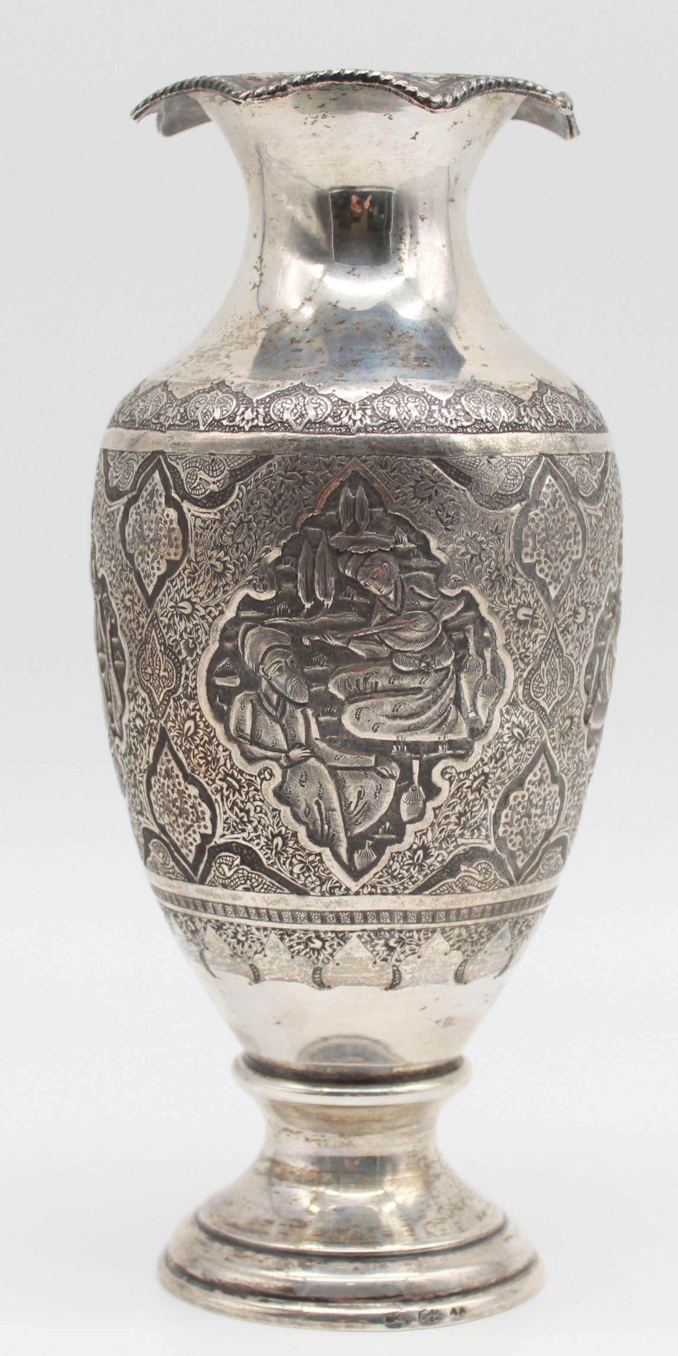 Vase, silver. Probably Isfahan, Iran. Old. - Image 9 of 13