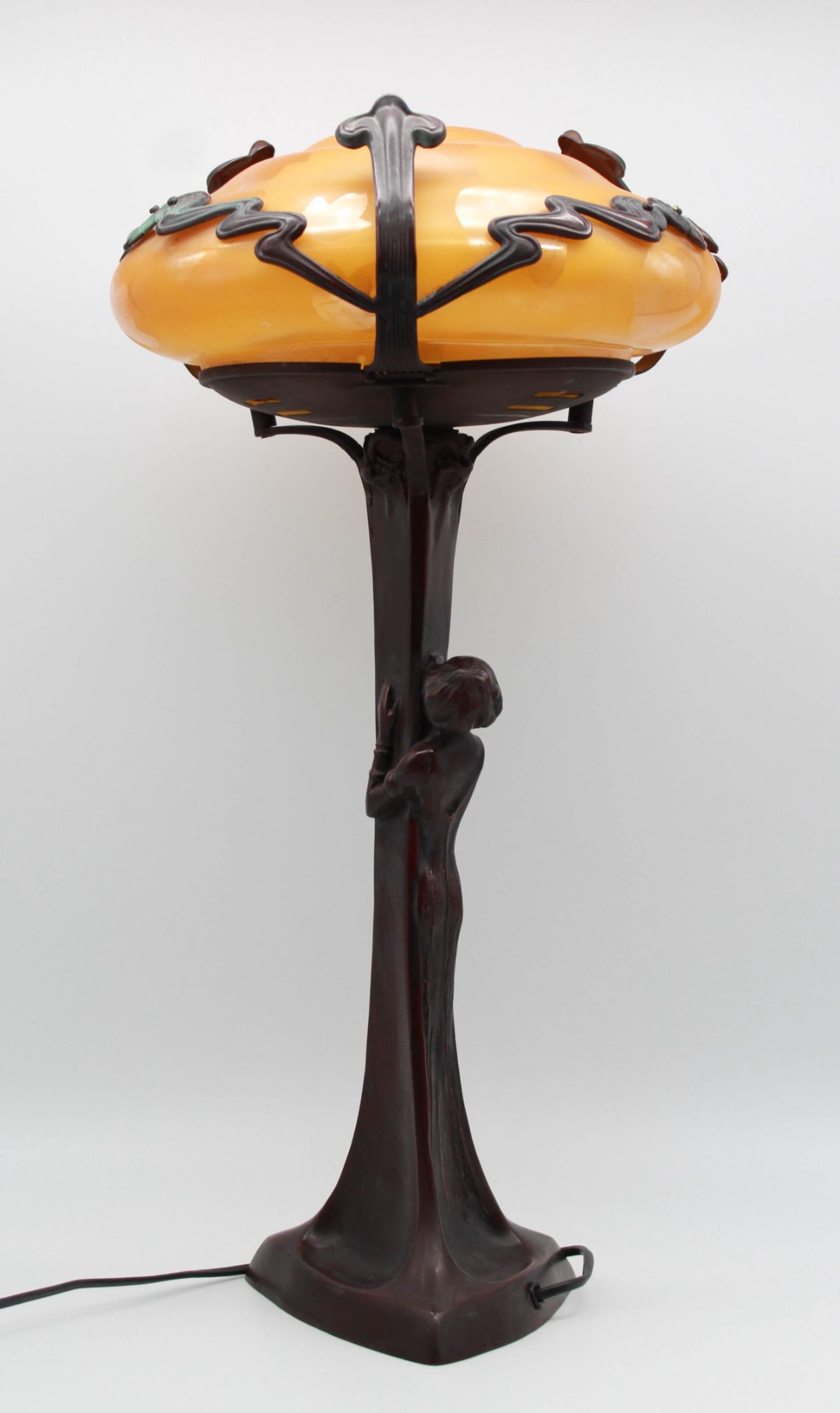 Table lamp in Art Nouveau style. Bronze, 58 cm high. - Image 12 of 15