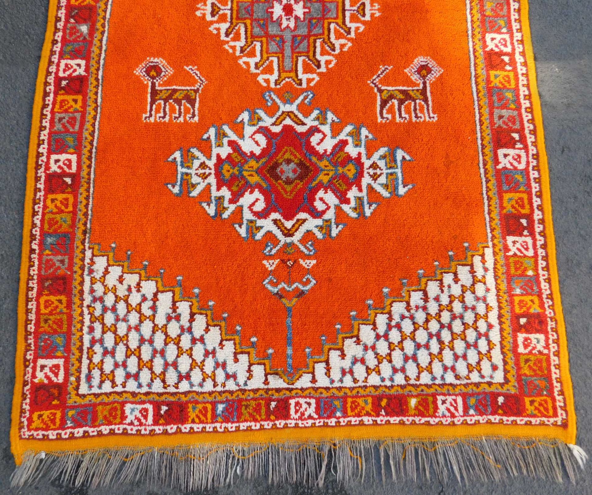 Morocco tribal rug. Approx. 40 - 60 years old. - Image 2 of 5