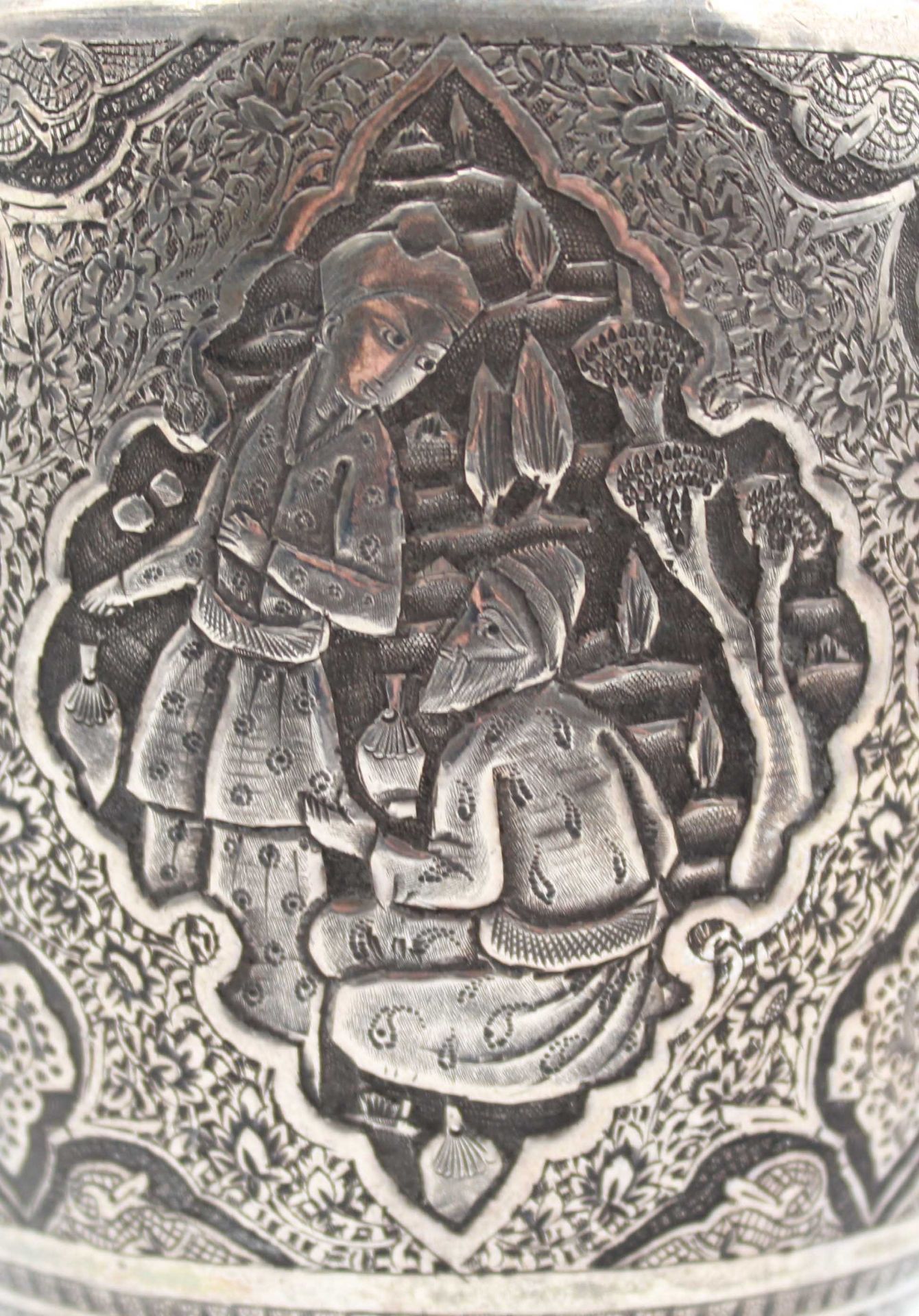 Vase, silver. Probably Isfahan, Iran. Old. - Image 3 of 13