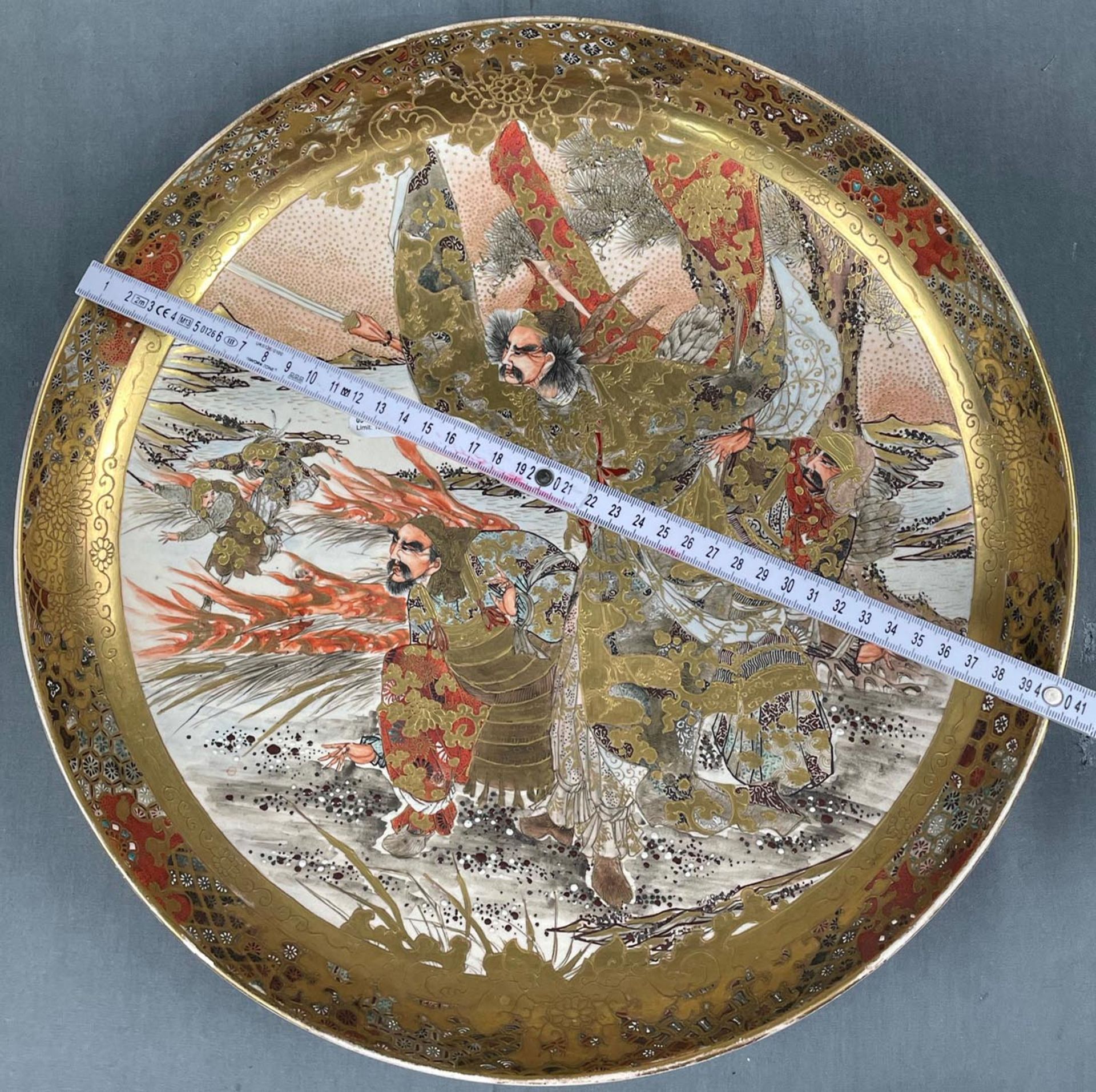 4 Platten Satsuma Porzellan. Wohl Japan alt, antik. - Image 14 of 31