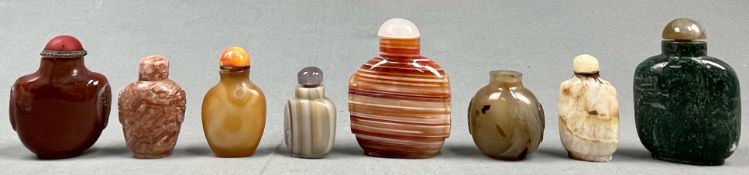 8 Snuff Bottles. Wohl China antik.