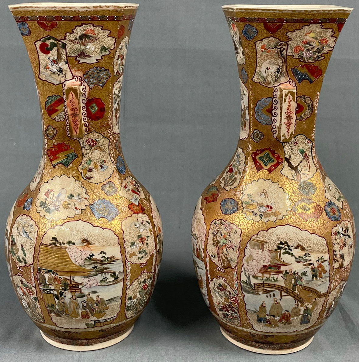 2 Satsuma Vasen. Wohl Japan antik. - Image 4 of 15