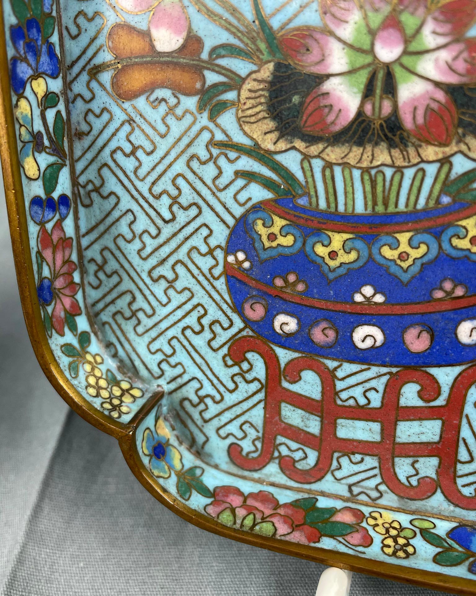 2 Cloisonné Tabletts. Wohl Japan, China antik. - Image 16 of 20