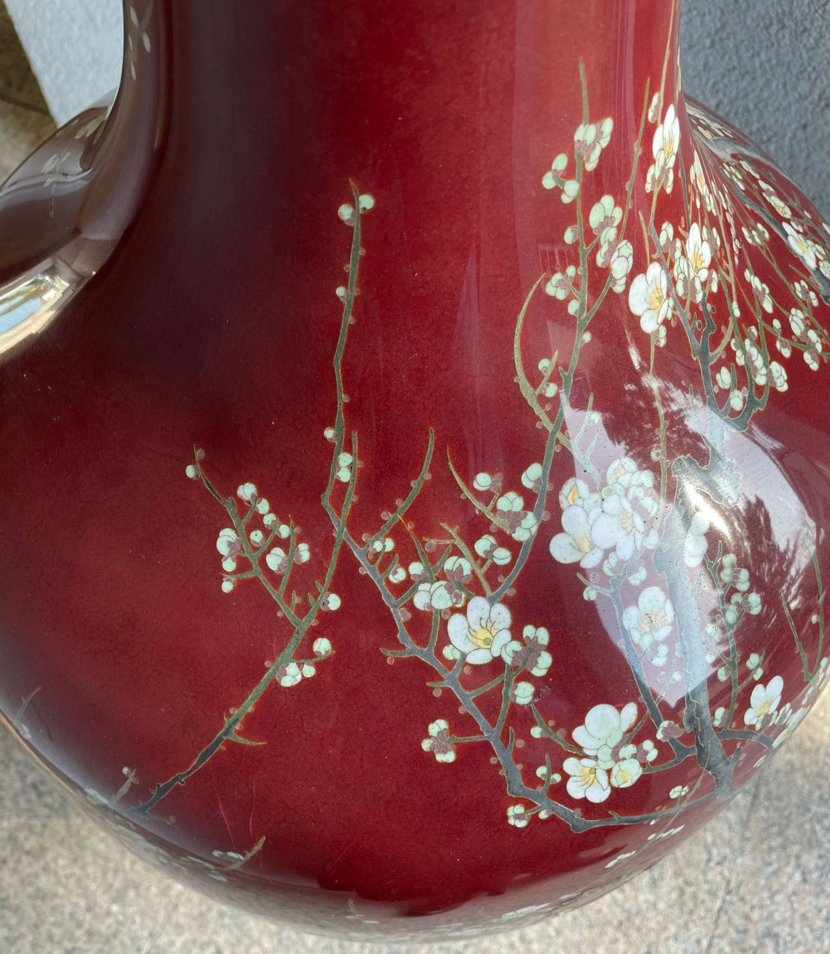 Große Cloisonné Vase. Japan. - Bild 21 aus 29