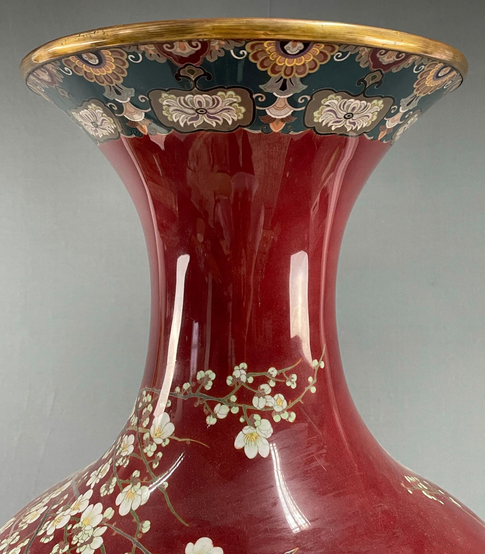 Große Cloisonné Vase. Japan. - Bild 10 aus 29