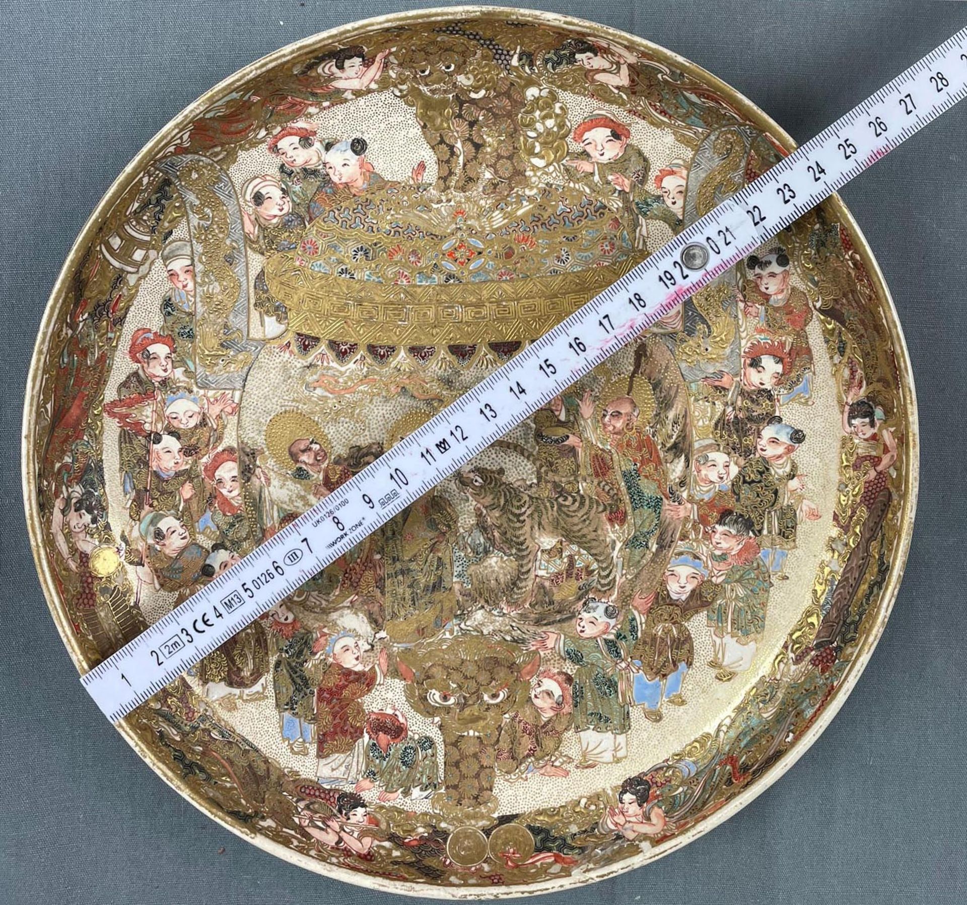 4 Platten Satsuma Porzellan. Wohl Japan alt, antik. - Image 18 of 31