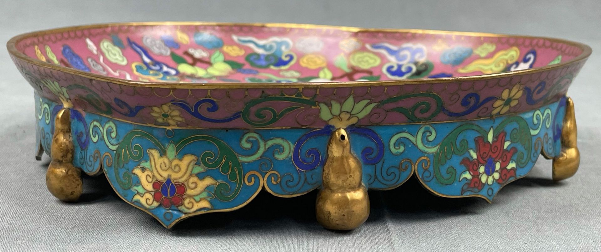 Fußschale. Cloisonné. Wohl China, Japan antik. - Image 11 of 15