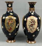 Ein Paar Cloisonne Vasen. Wohl Japan, China, antik.