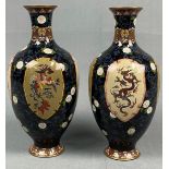 Ein Paar Cloisonne Vasen. Wohl Japan, China, antik.