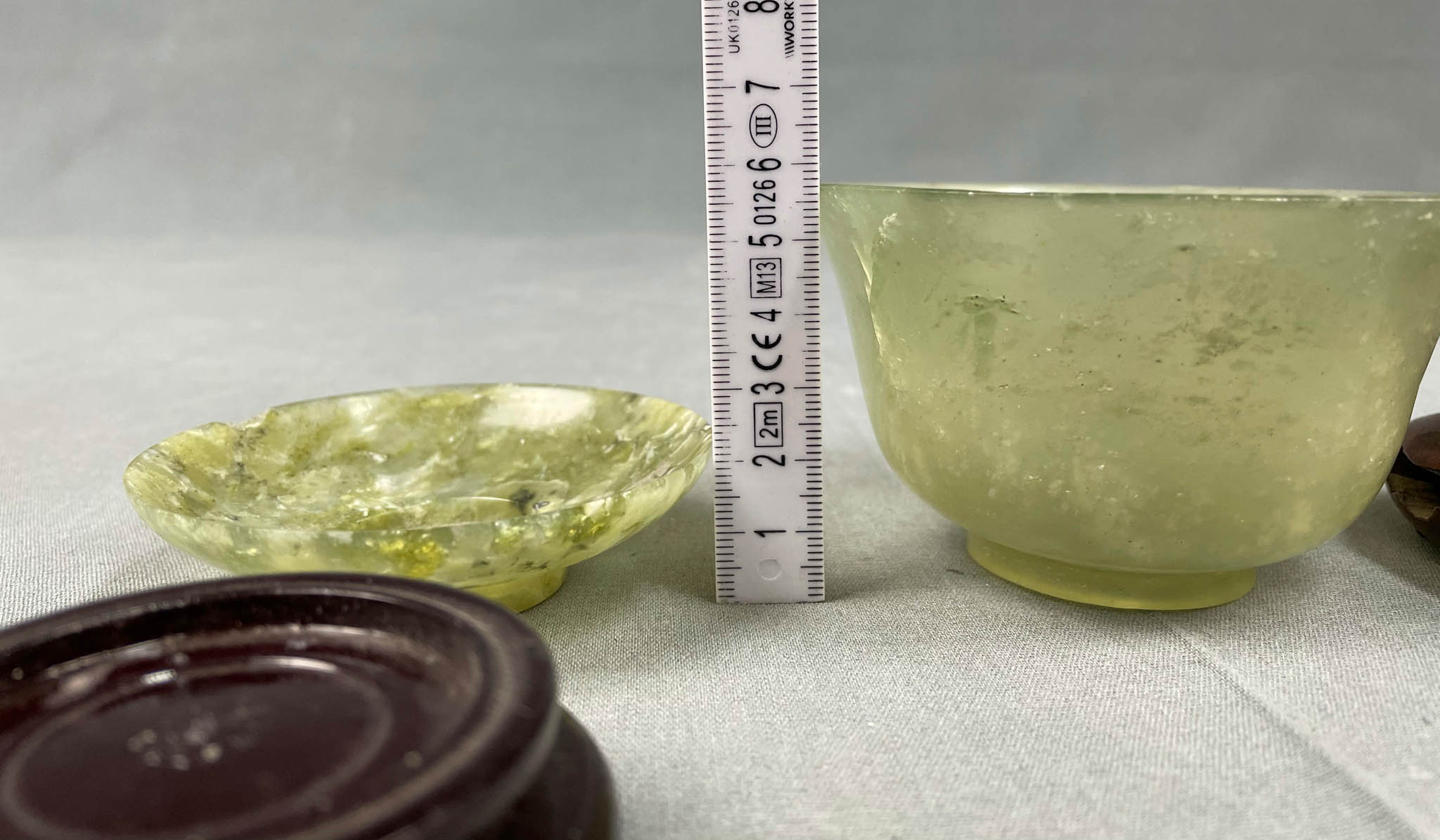 2 Jade? Schalen. Koppchen. Wohl Japan antik. - Image 13 of 13