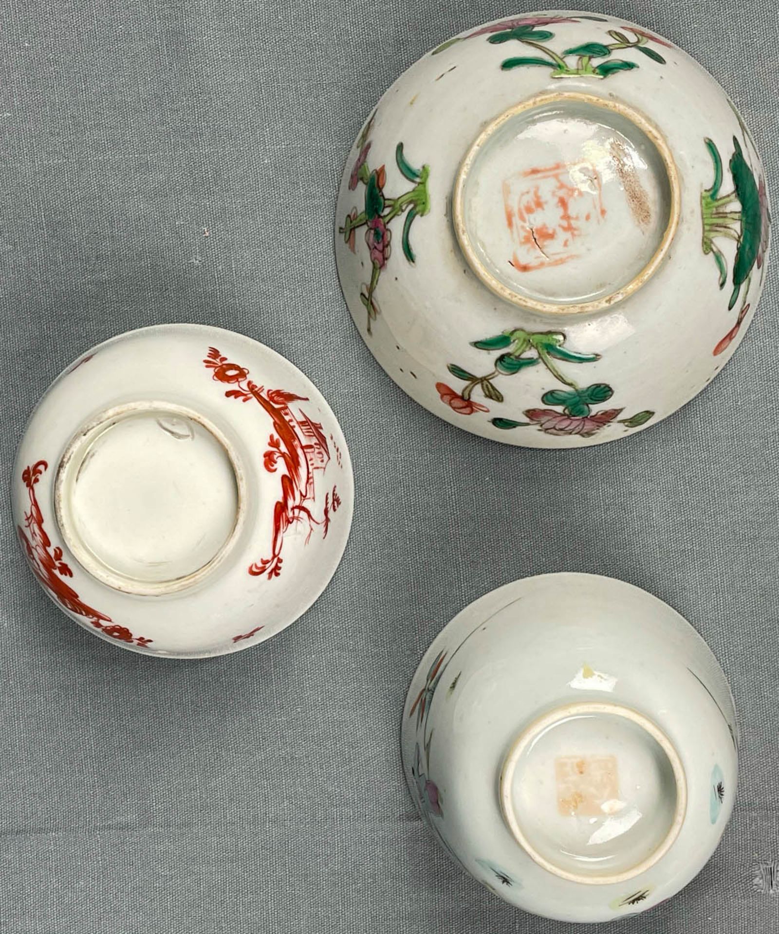 7 Koppchen. Wohl China antik auch 18. Jahrhundert. - Image 12 of 17