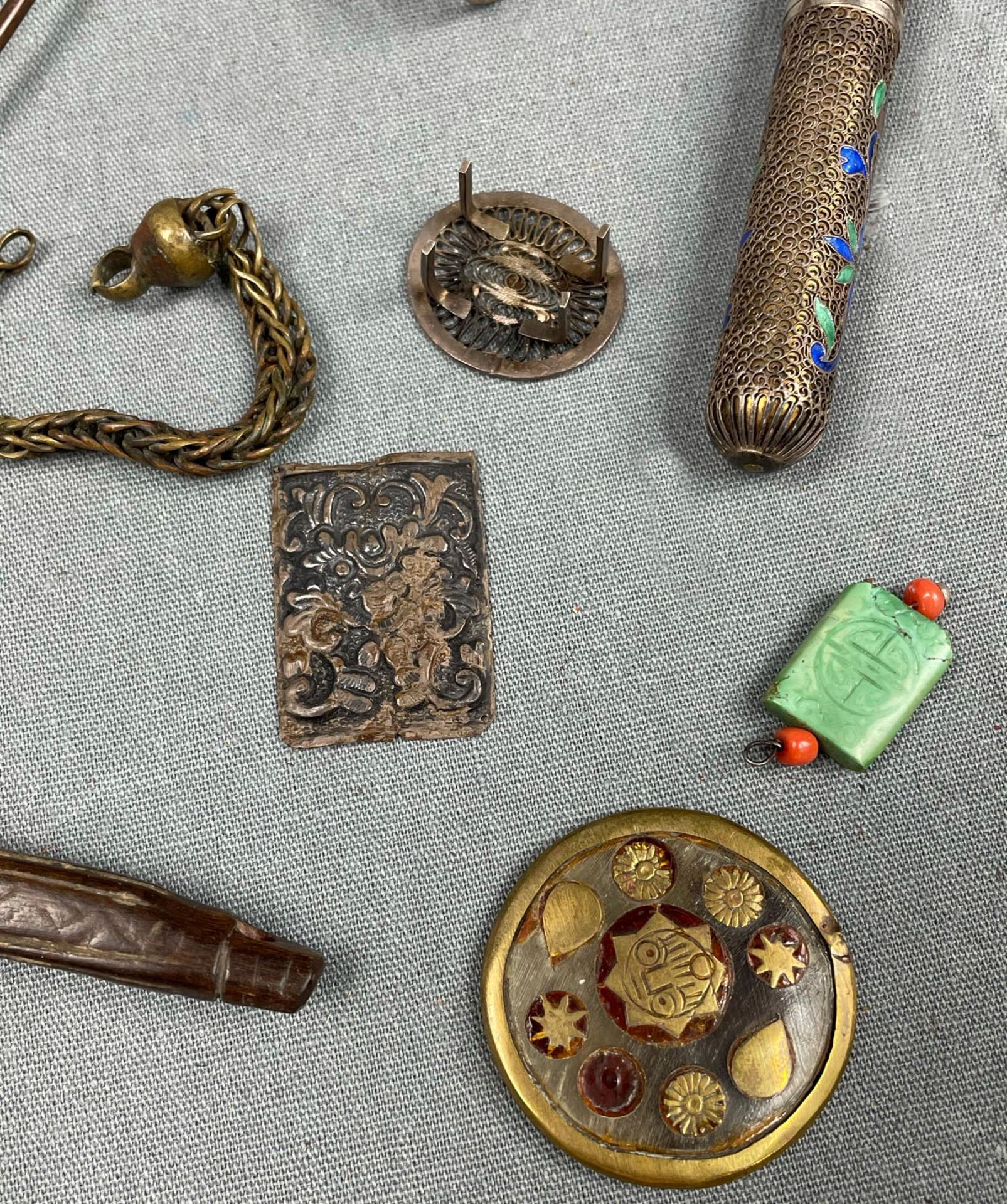 Sammlung Kleinteile. Auch Bronze Japan antik. - Bild 12 aus 16