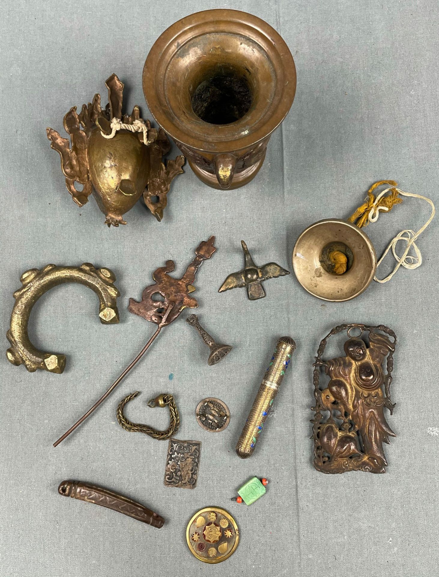 Sammlung Kleinteile. Auch Bronze Japan antik. - Bild 7 aus 16