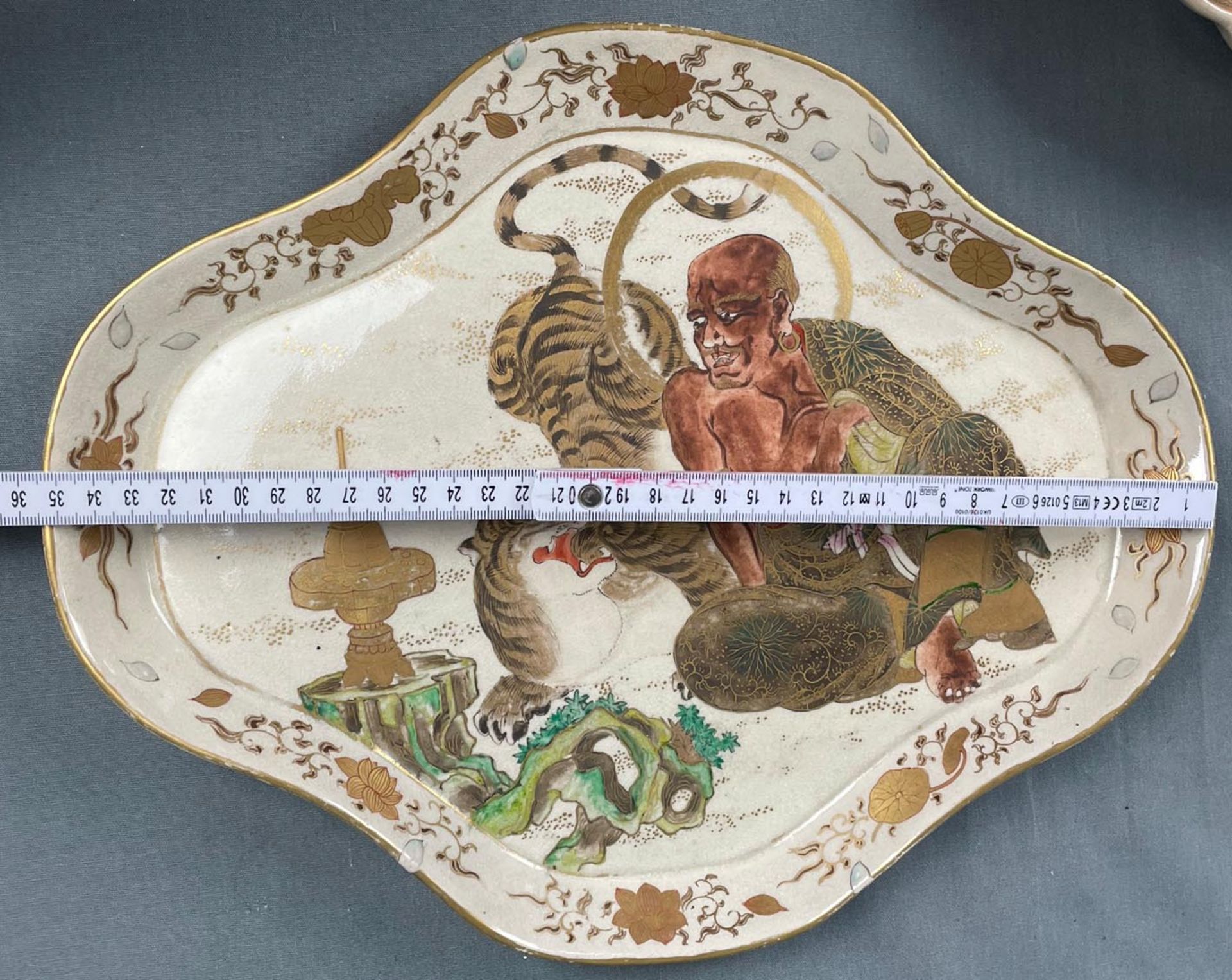 4 Platten Satsuma Porzellan. Wohl Japan alt, antik. - Image 31 of 31