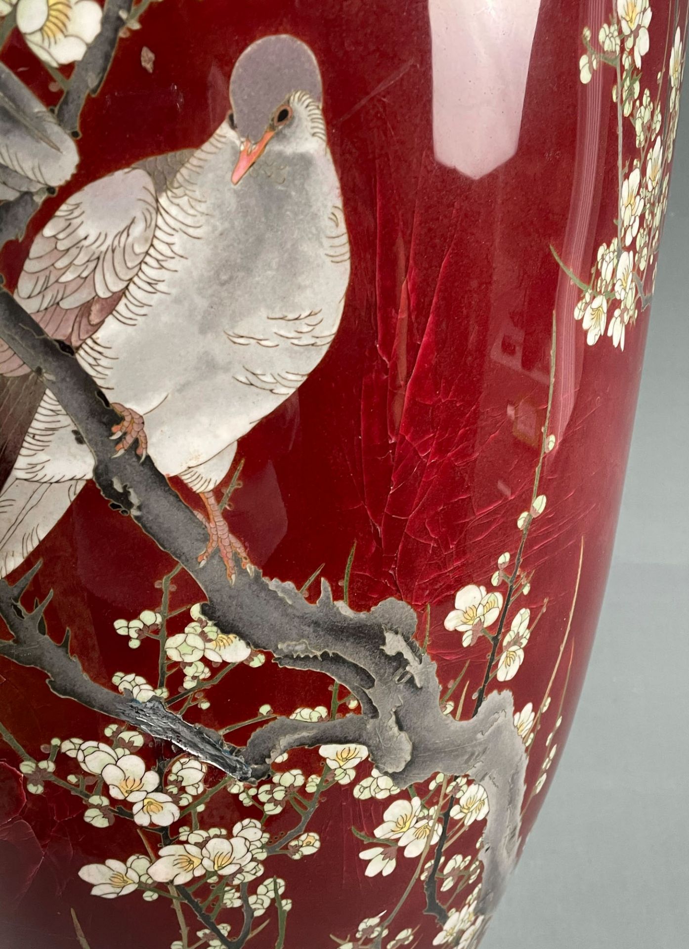 Große Cloisonné Vase. Japan. - Bild 2 aus 29
