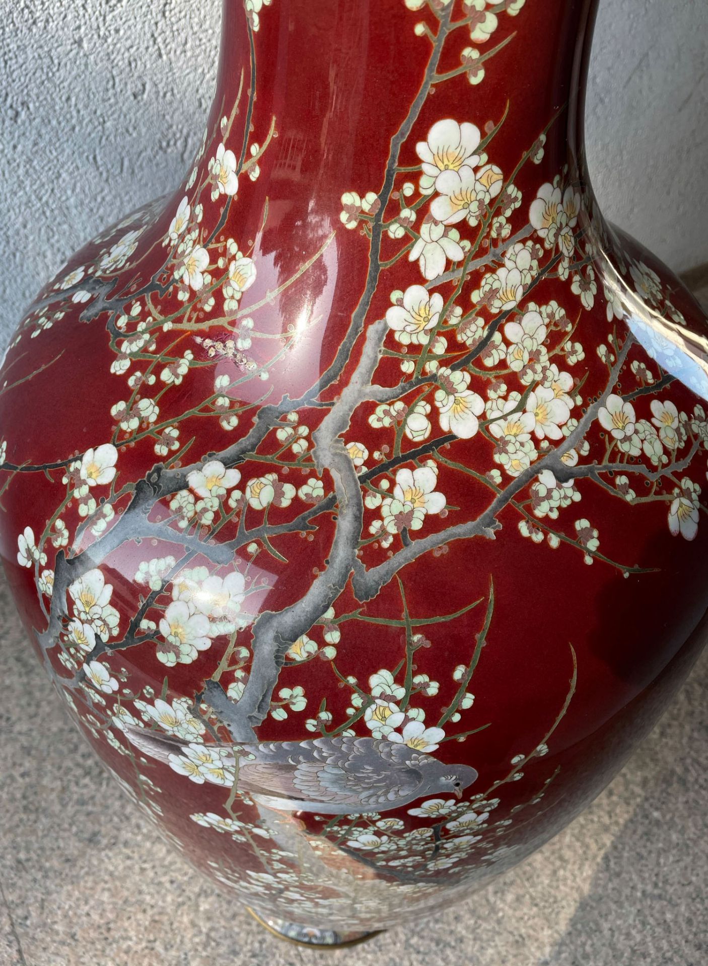 Große Cloisonné Vase. Japan. - Bild 22 aus 29