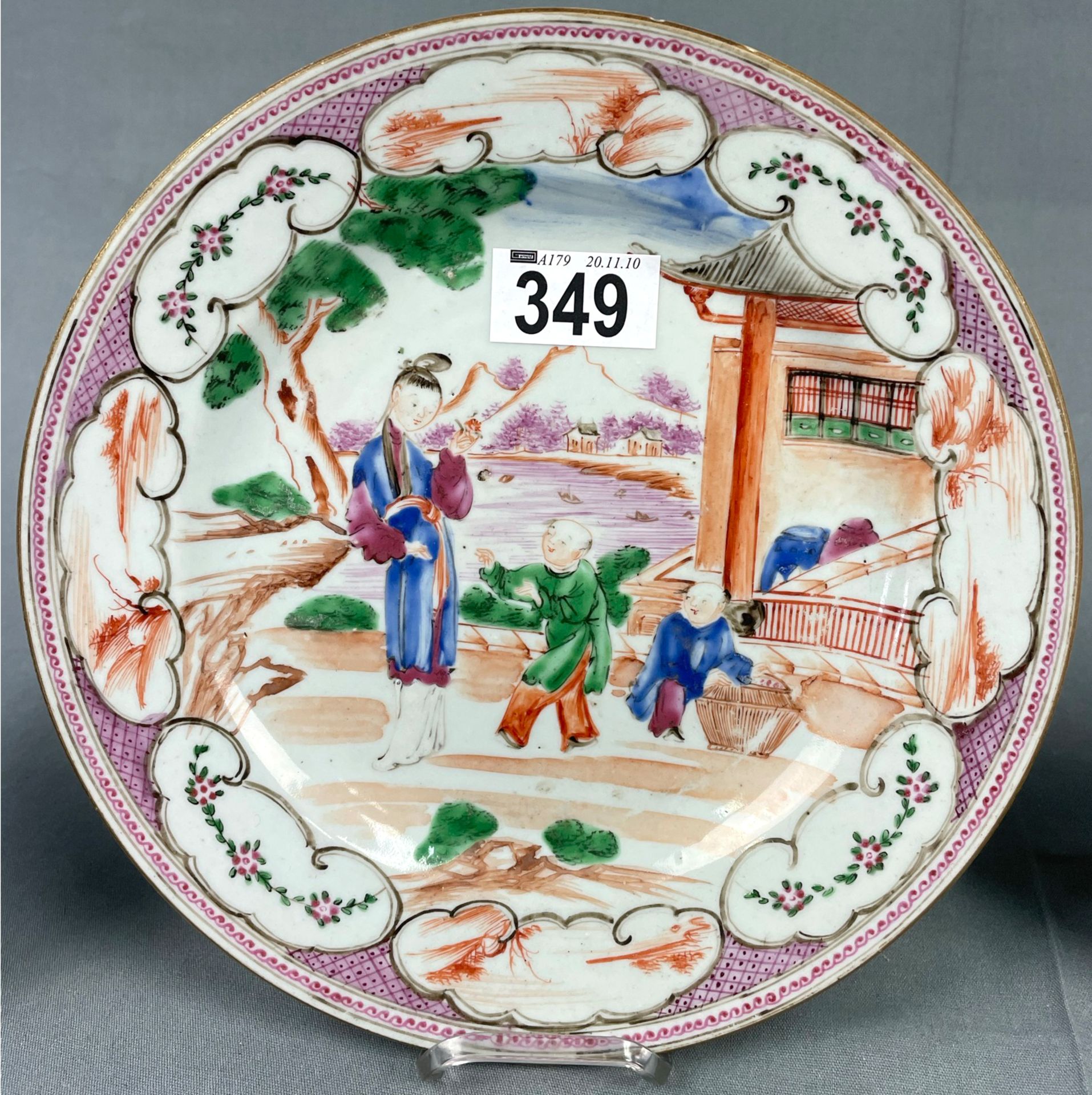 3 Teller und eine Schale. Wohl China antik 18. / 19. Jahrhundert? - Image 3 of 10
