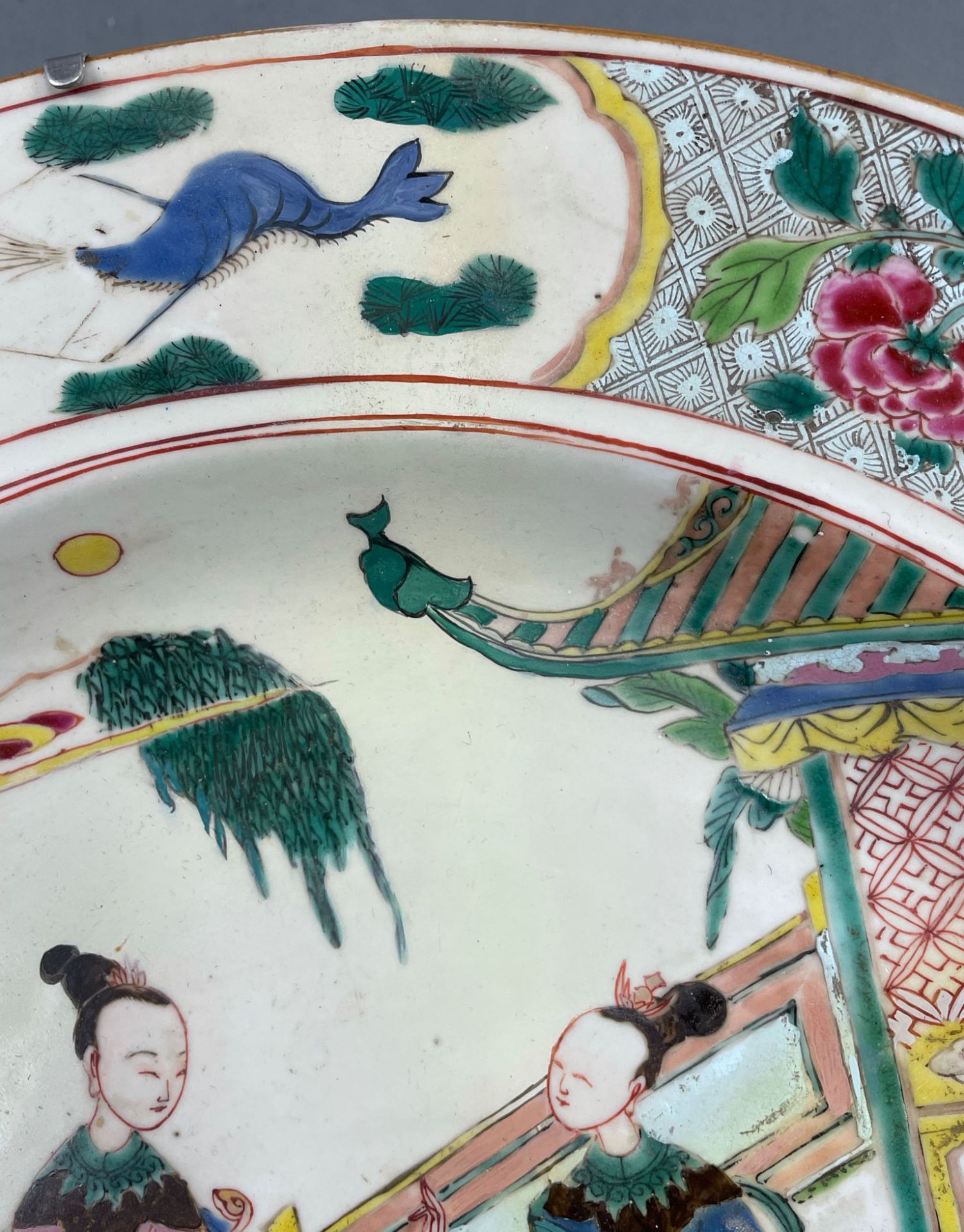 Große Platte. Porzellan. Wohl China antik. - Bild 3 aus 12