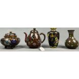 4 Cloisonné Arbeiten. Wohl Japan, China alt.