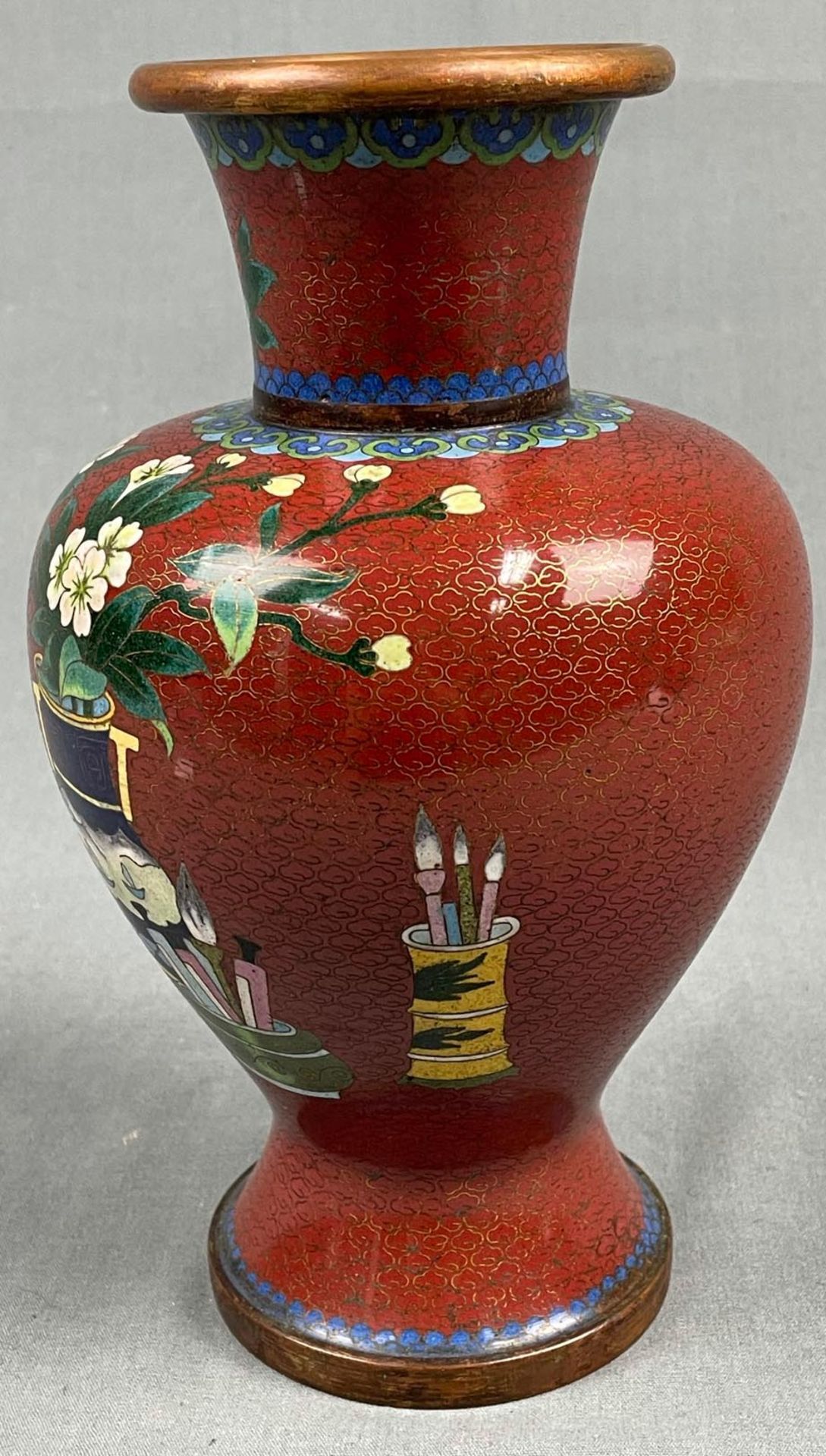 Vase Cloisonné. Wohl Japan, China antik. - Bild 2 aus 13