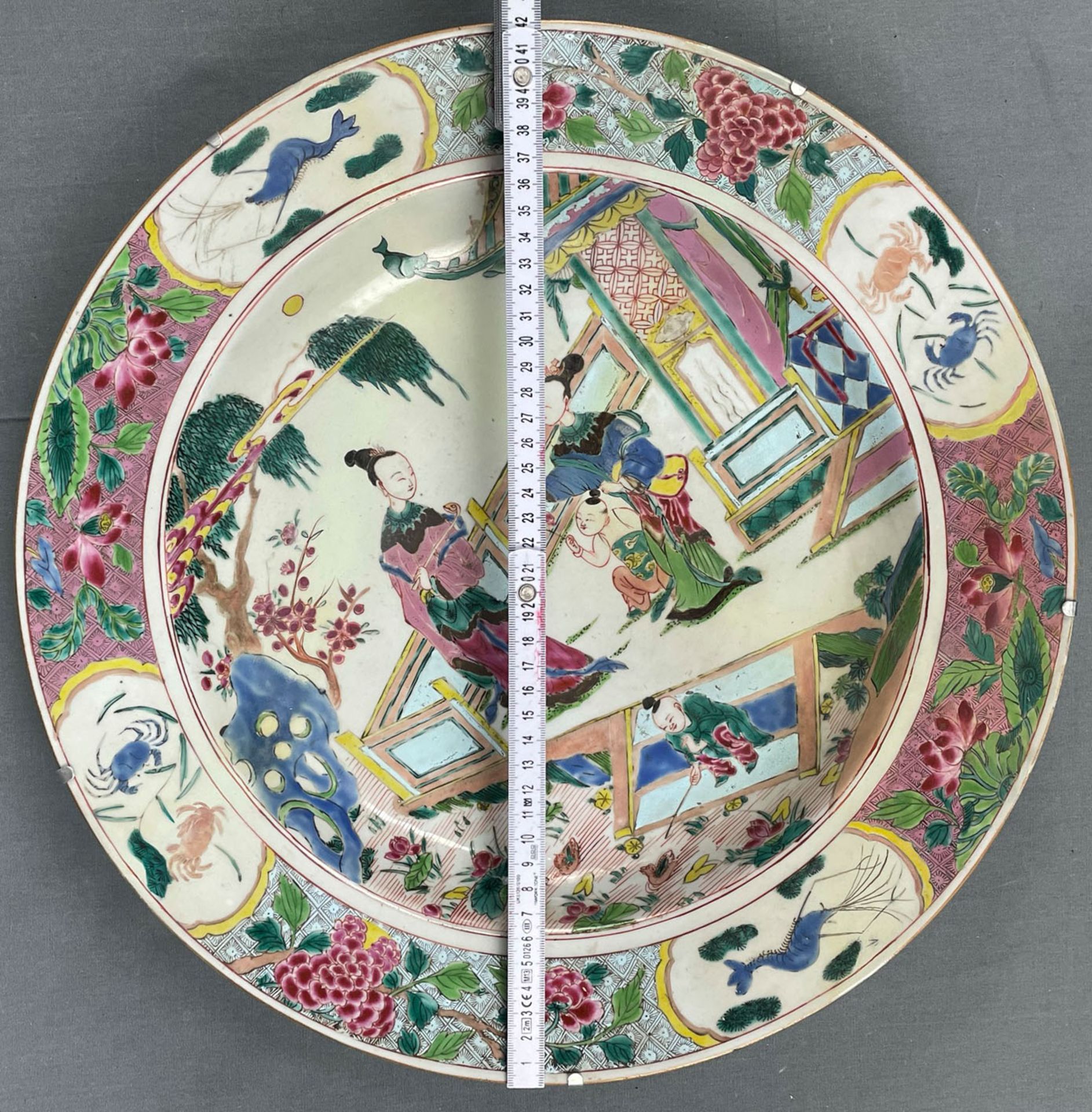 Große Platte. Porzellan. Wohl China antik. - Bild 12 aus 12