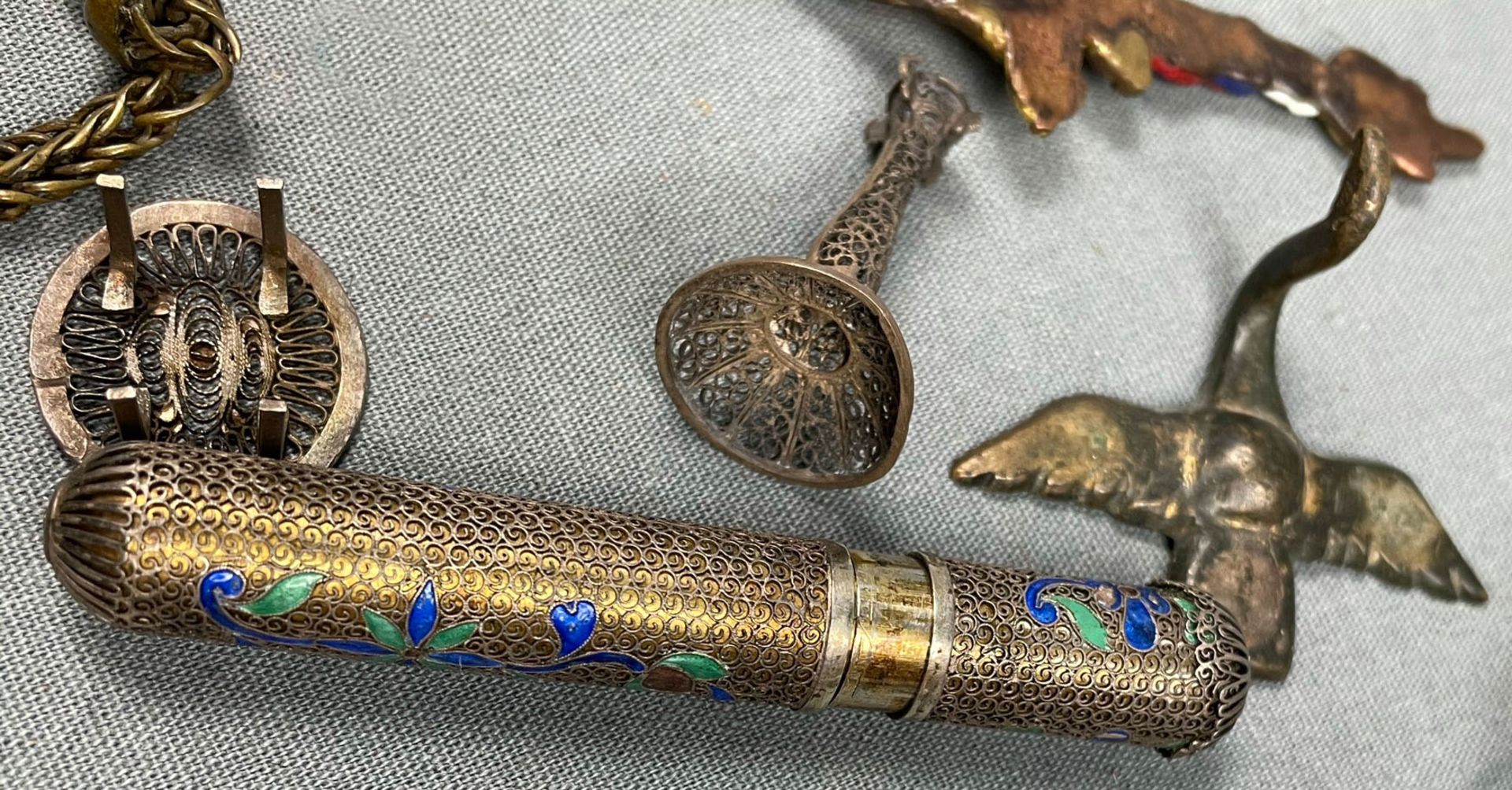 Sammlung Kleinteile. Auch Bronze Japan antik. - Bild 15 aus 16