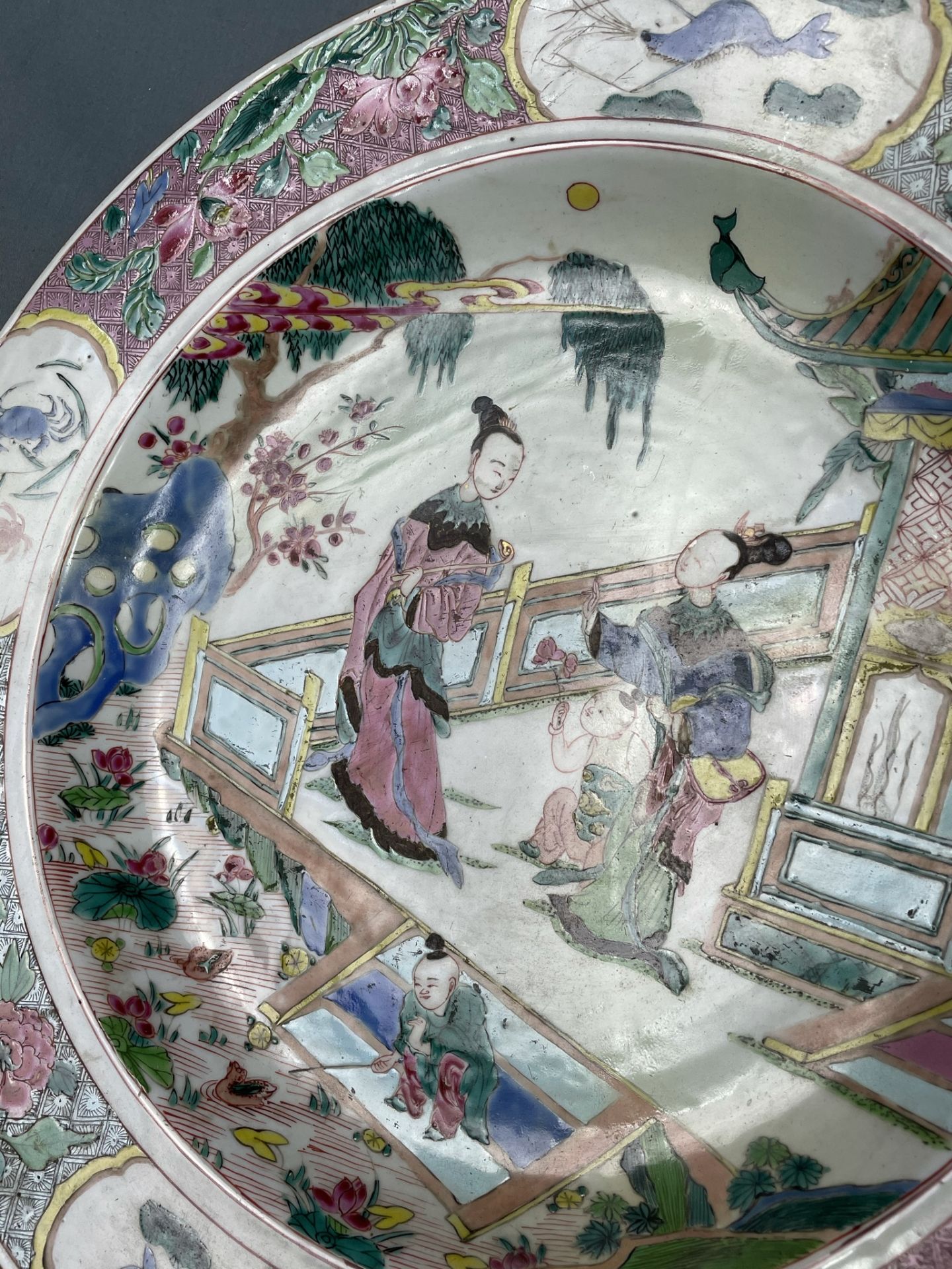Große Platte. Porzellan. Wohl China antik. - Bild 10 aus 12
