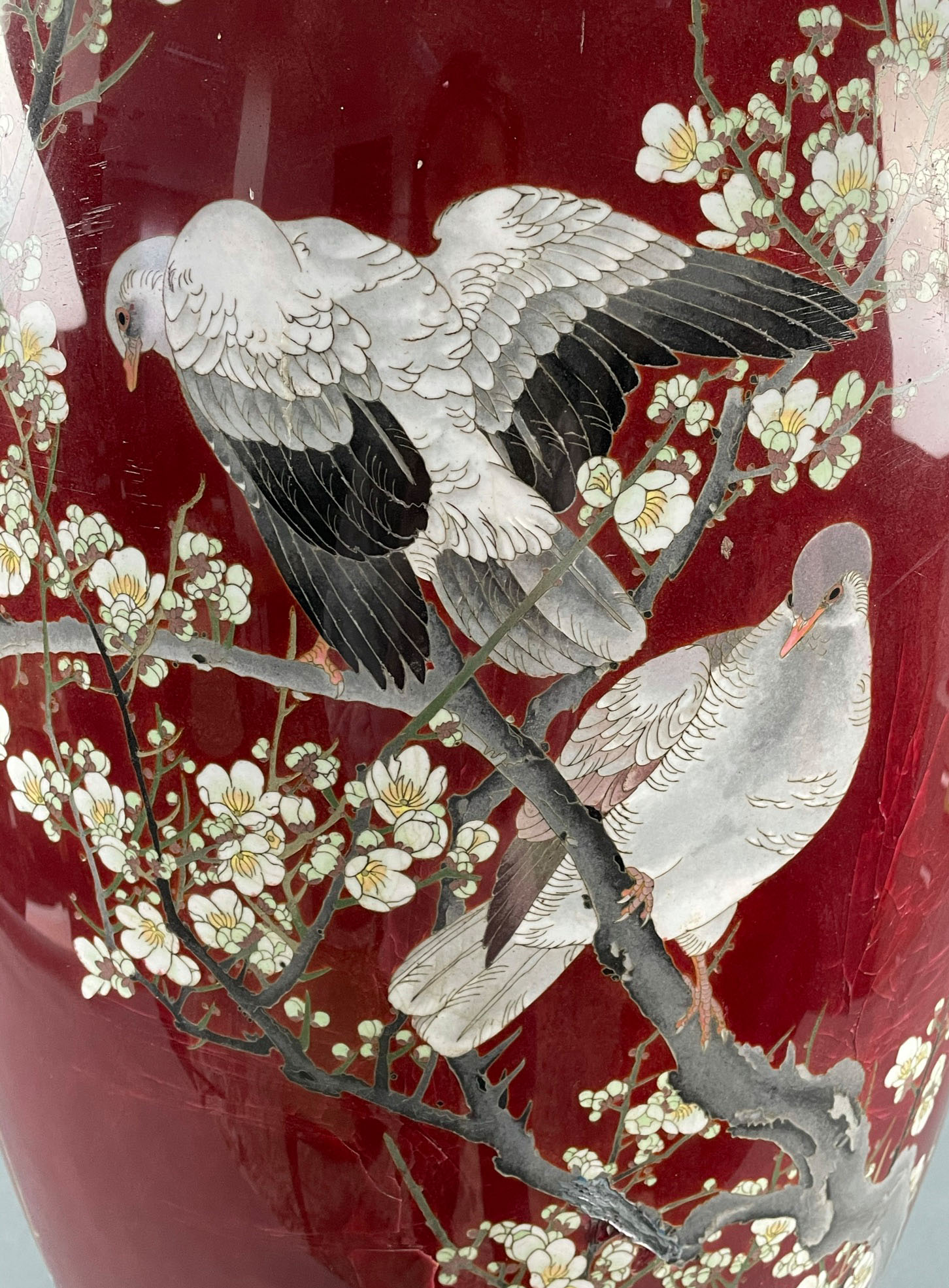 Große Cloisonné Vase. Japan. - Image 3 of 29