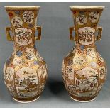 2 Satsuma Vasen. Wohl Japan antik.