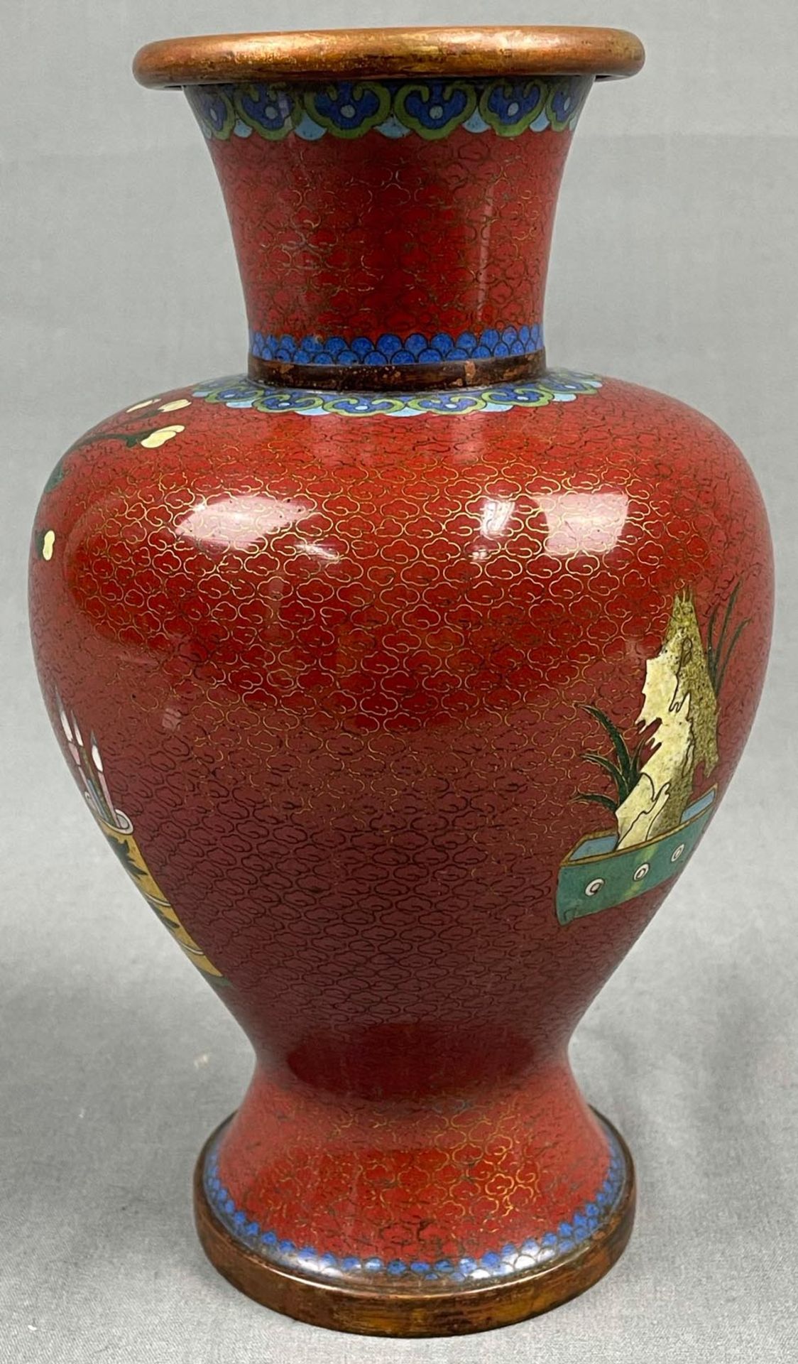 Vase Cloisonné. Wohl Japan, China antik. - Bild 3 aus 13