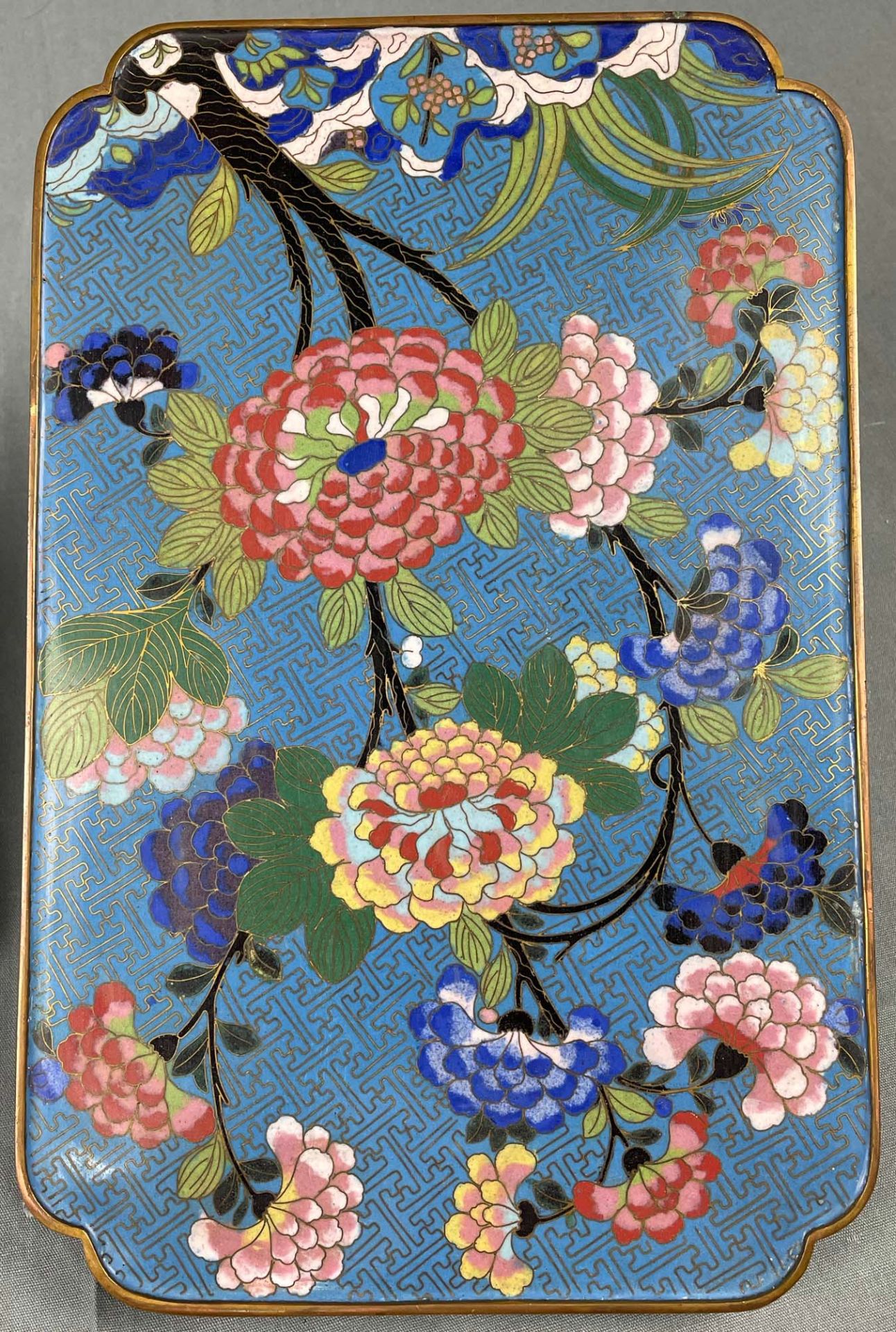 2 Cloisonné Tabletts. Wohl Japan, China antik. - Image 17 of 20