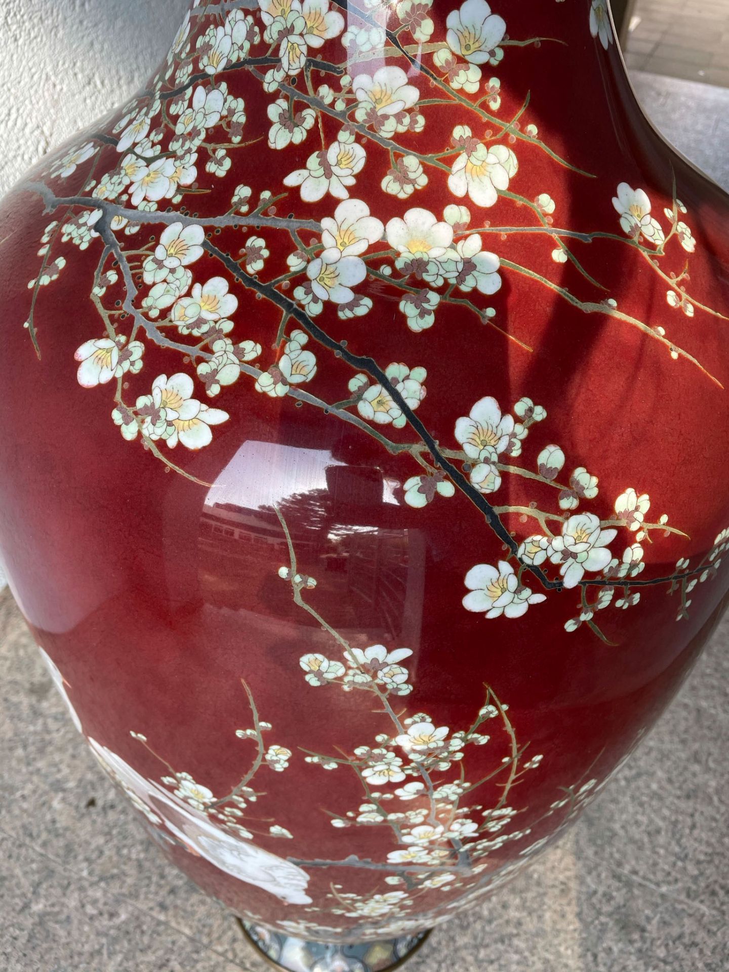 Große Cloisonné Vase. Japan. - Bild 24 aus 29