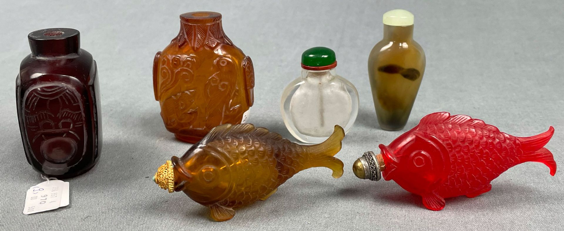 6 Snuff Bottles. Wohl China antik. - Bild 3 aus 8