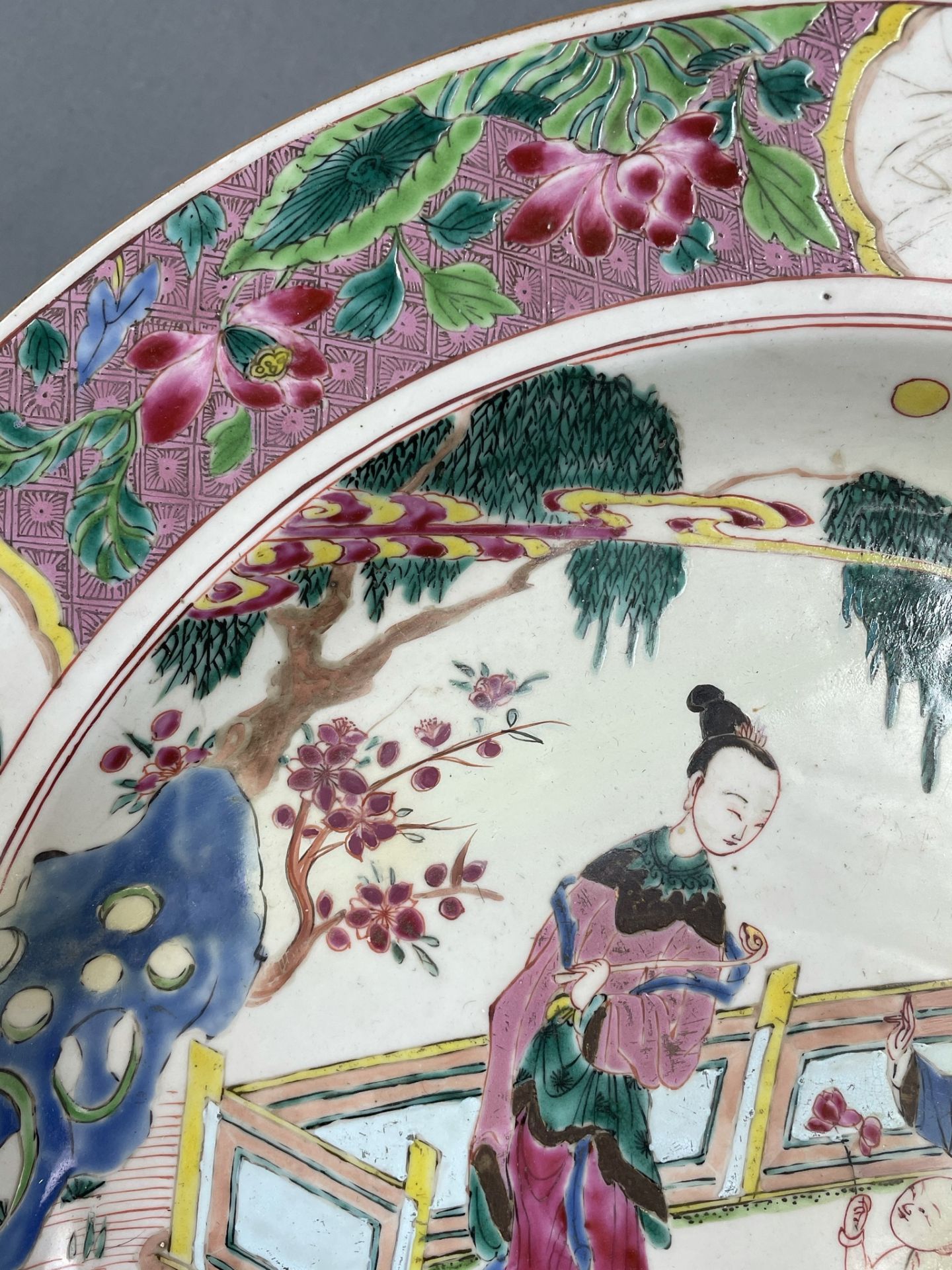 Große Platte. Porzellan. Wohl China antik. - Bild 2 aus 12