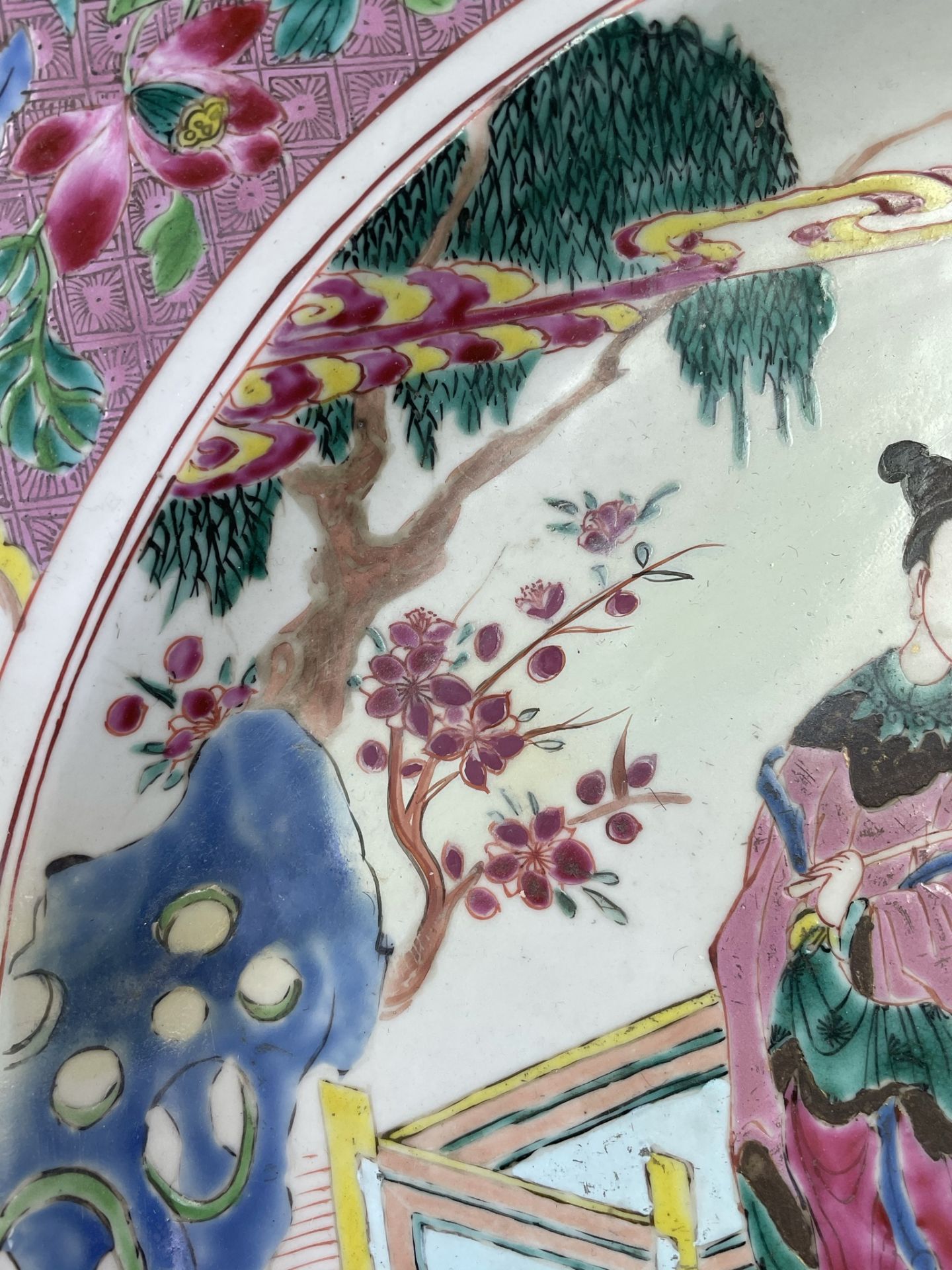 Große Platte. Porzellan. Wohl China antik. - Bild 9 aus 12
