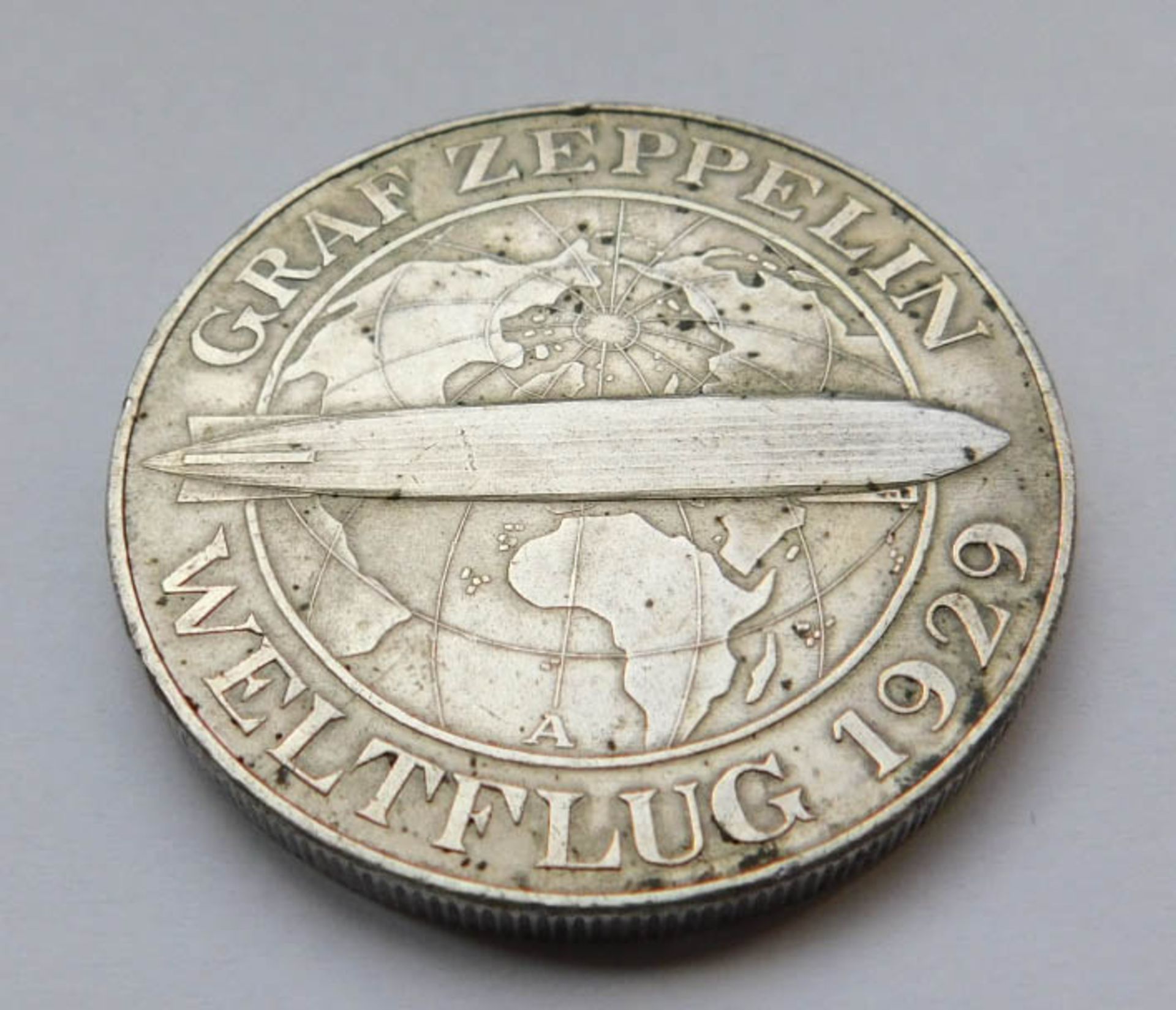 Silber. Graf Zeppelin Weltflug 1929. 1 x 3 und 1 x 5 Reichsmark. - Image 3 of 11