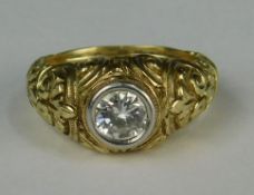 Ring Gelb Gold 585. Brillant.