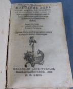 Rudolf Agricola. Buch. Phrisii de Inventone Dialectica Libri Omnes.
