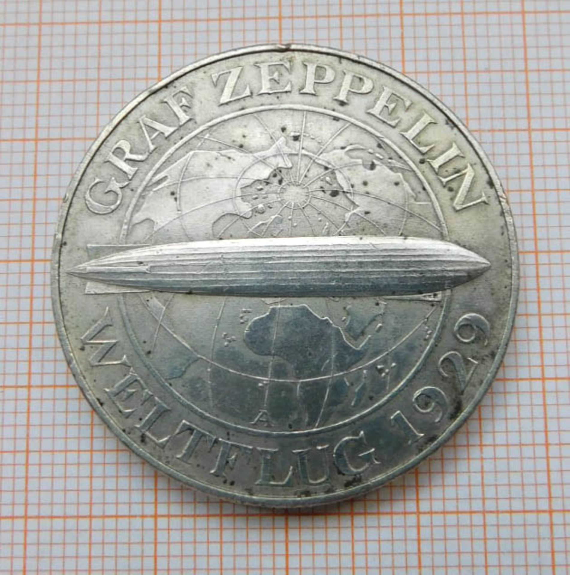 Silber. Graf Zeppelin Weltflug 1929. 1 x 3 und 1 x 5 Reichsmark. - Image 7 of 11