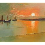 Georg ARNOLD-GRABONÉ (1896 - 1982). "Sonnenuntergang Mamarameer"