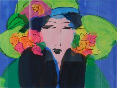 Walasse TING (1929 - 2010): Lady with a Yellow hat