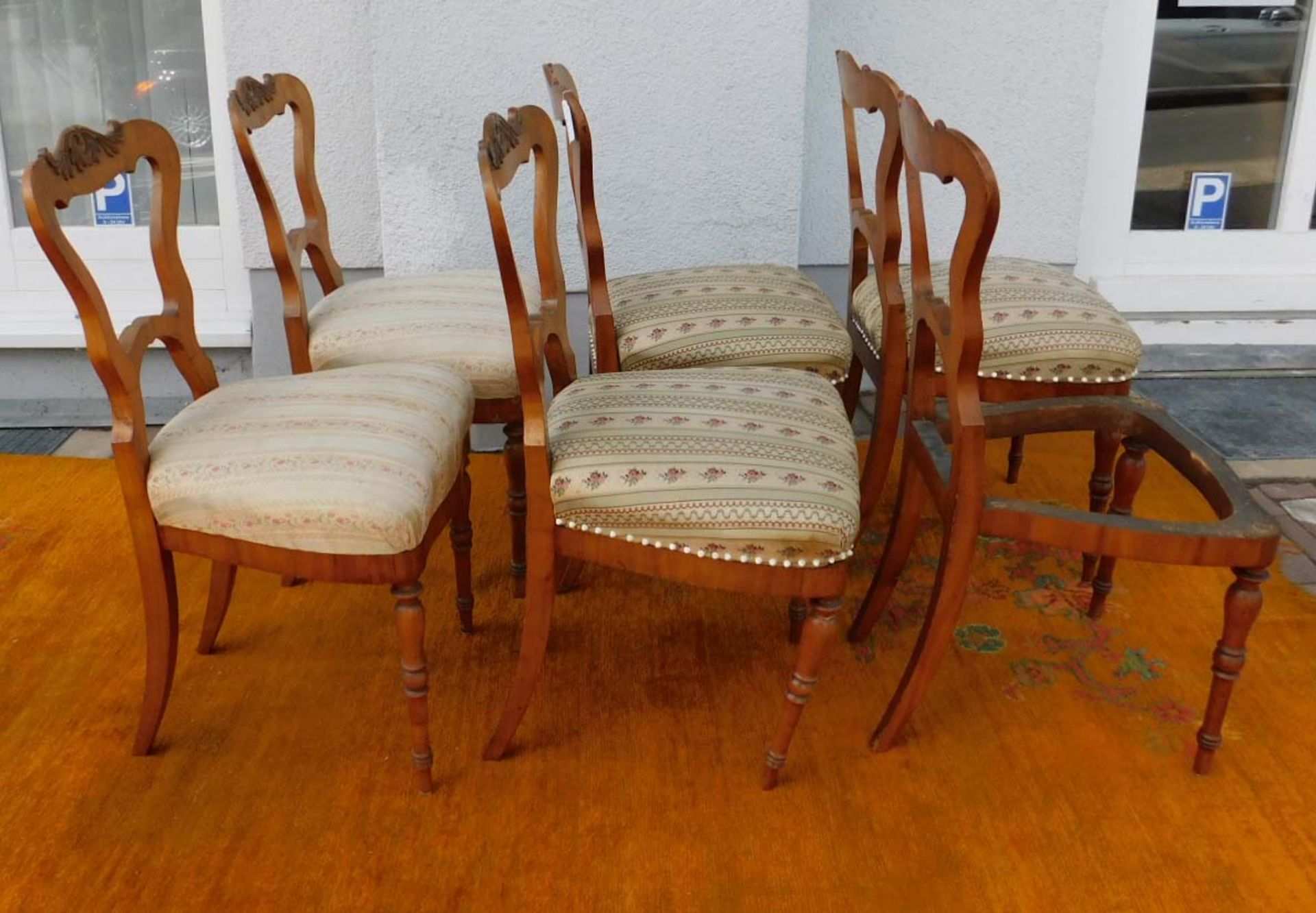 6 Stühle wohl 19. Jahrhundert. - Bild 12 aus 12