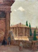 Friedrich Albert SCHMIDT (1846 - 1916). Tempel der Sibylle in Tivoli.