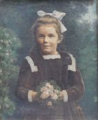 Hermann SEEGER (1857 - 1945). Mädchen mit weißer Haarschleife.
